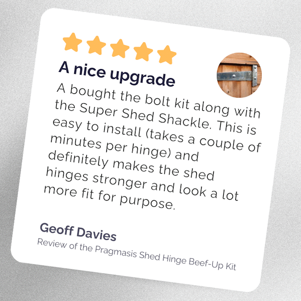 Shed Hinge Security Bolts Kit