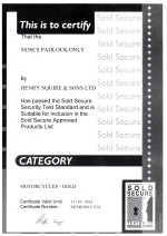 Sold Secure Certificate - Squire SS50CS Lock