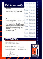 Sold Secure Certificate - Squire SS65CS Lock