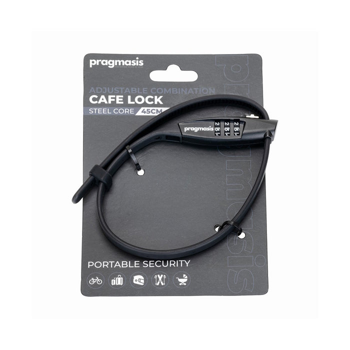 Pragmasis Cafe Lock - Lightweight, portable bicycle and helmet lock