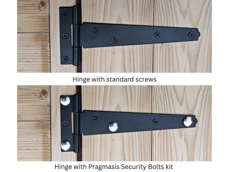 Shed Hinge Security Bolts Kit