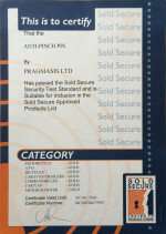 Sold Secure Certificate - Anti-Pinch Pin