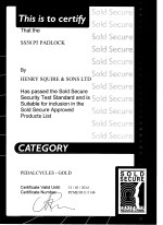 Sold Secure Certificate - Squire SS50P5 Lock